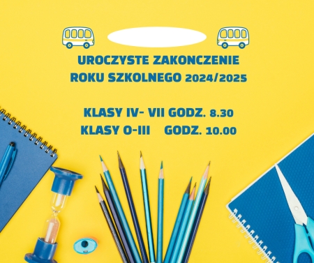 ZAKOŃCZENIE ROKU SZKOLNEGO