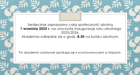 INAUGURACJA ROKU SZKOLNEGO 2025/2026
