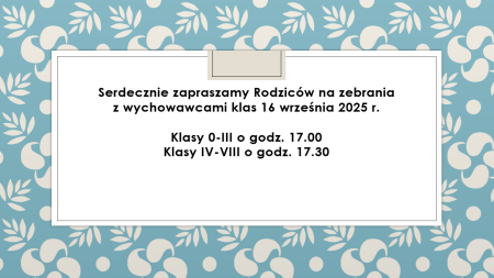 ZEBRANIA Z RODZICAMI