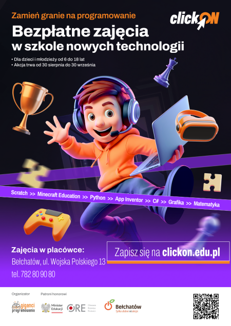 Projekt clickON – ''Zamień granie na programowanie''