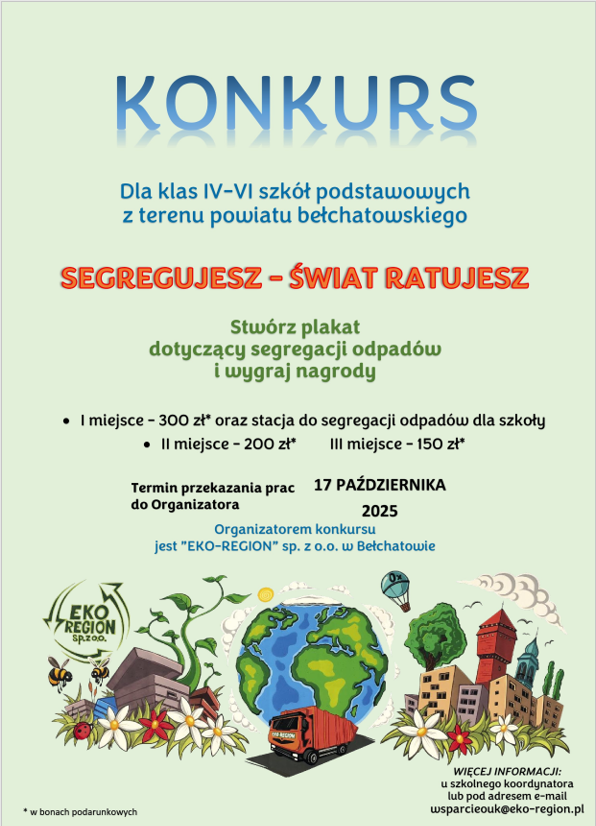 KONKURS ,,SEGREGUJESZ-ŚWIAT RATUJESZ''