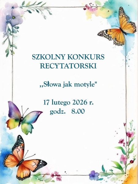 SZKOLNY KONKURS RECYTATORSKI