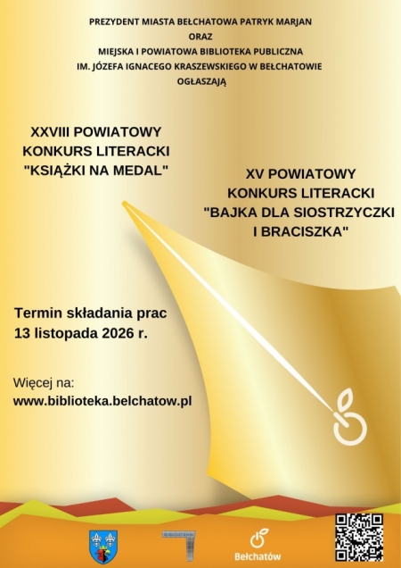 ZAPRASZAMY DO UDZIAŁU W POWIATOWYM KONKURSIE LITERACKIM
